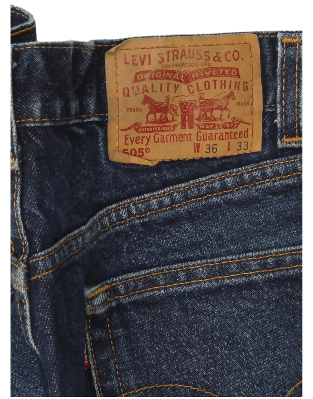 Levi's muške 505 ravne traperice W36 L33 plave