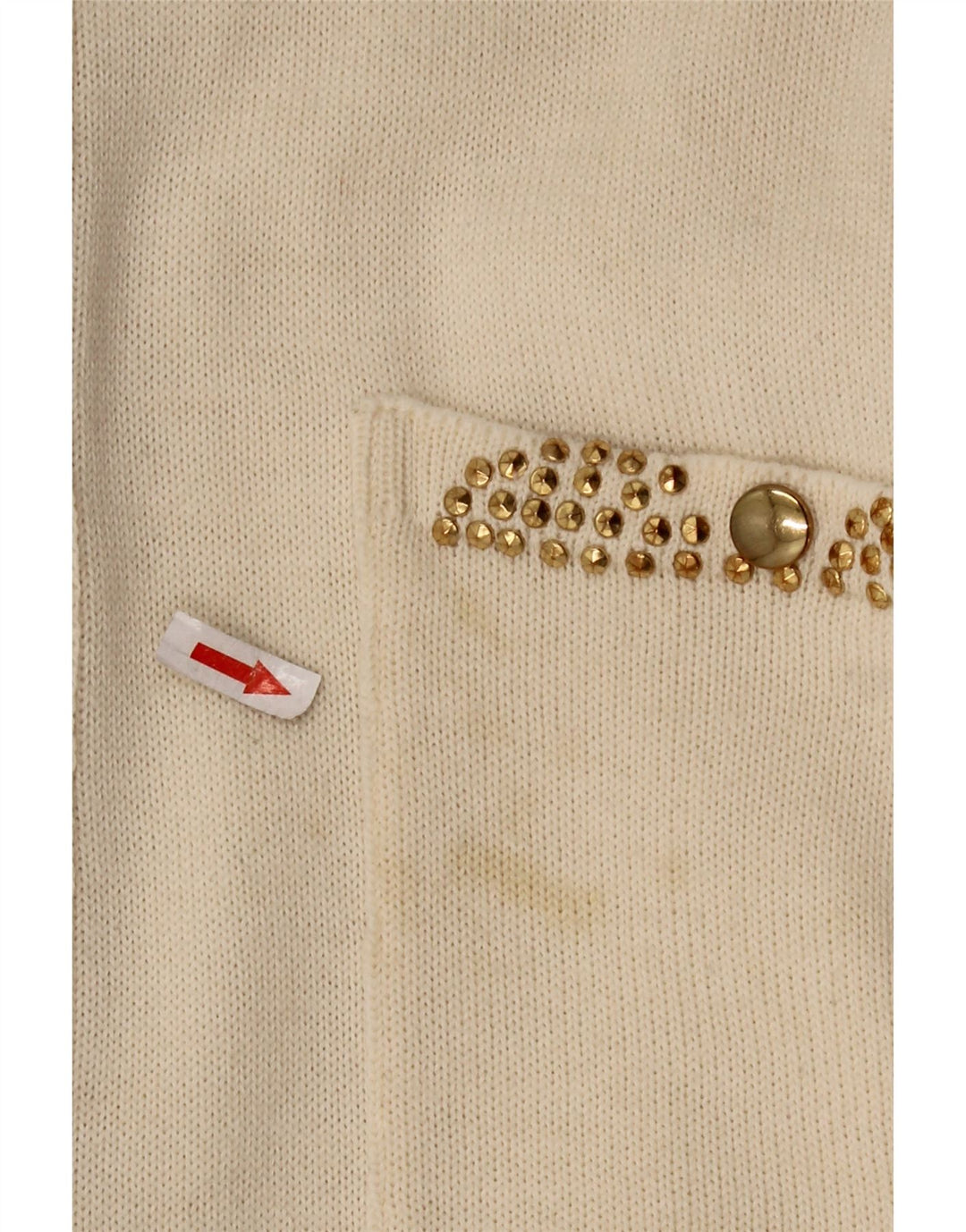 CIRO ESPOSITO Ženska pletena košulja bluza UK 14 Large Off White Wool