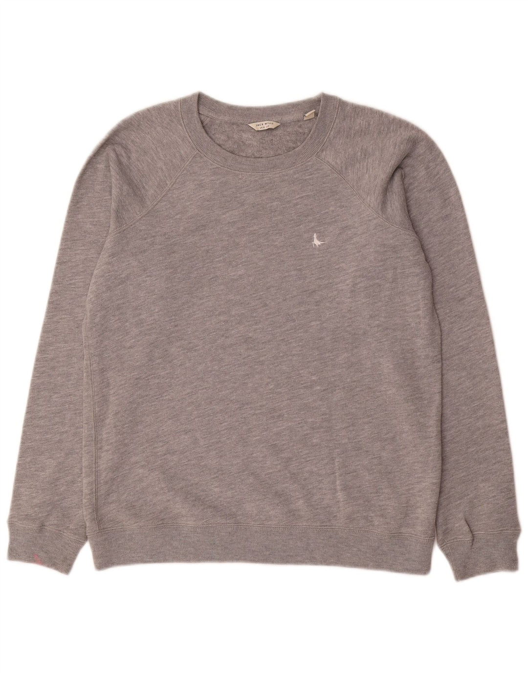 Jack Wills Ženska majica s kratkim rukavima, UK 12, srednje sivi flekasti pamuk
