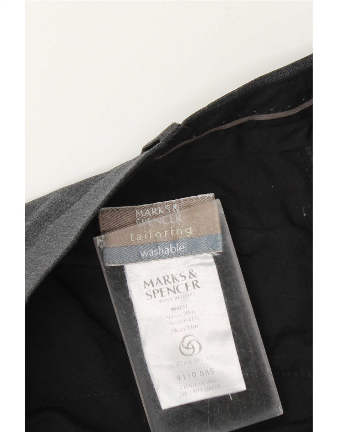 Marks & Spencer muške hlače kroja W38 L31 sivi poliester