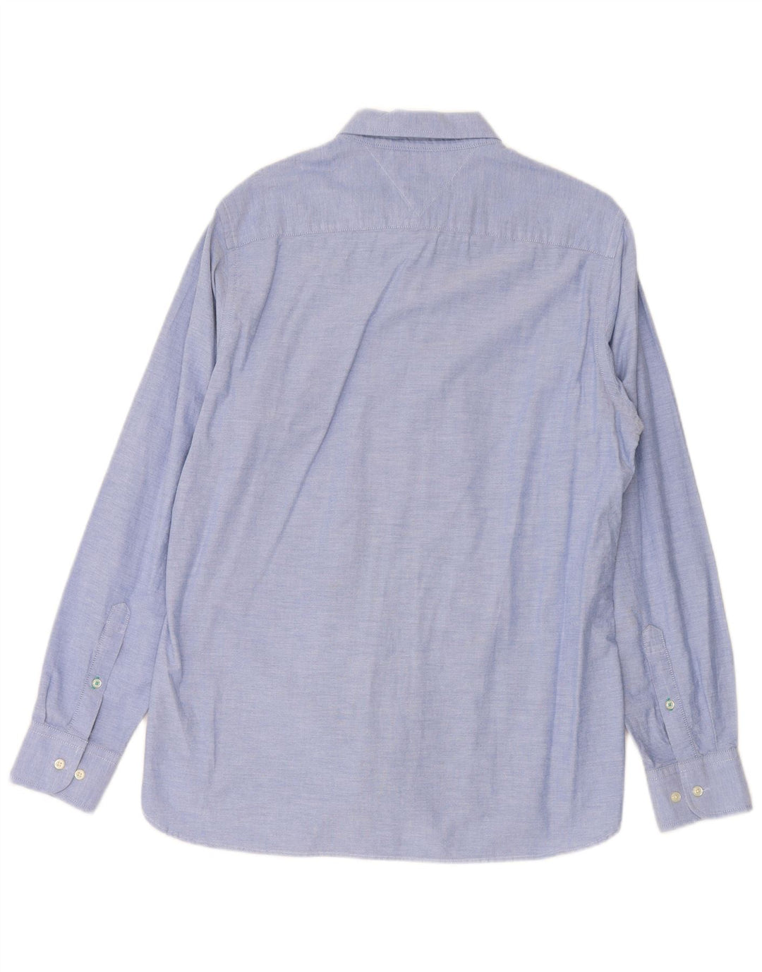 TOMMY HILFIGER Mens Custom Fit Shirt Medium Blue Cotton