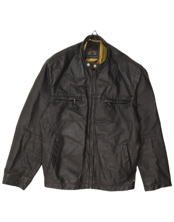 Pierre Cardin Mens Bomber kožna jakna UK 40 Large Black