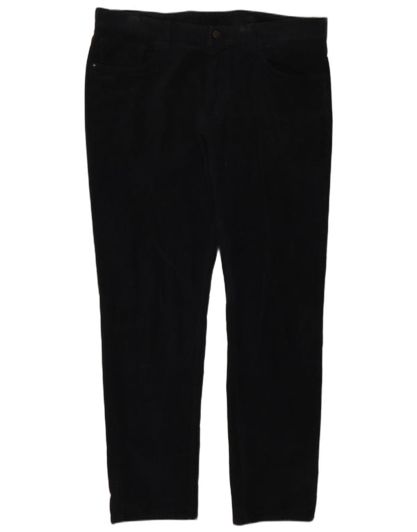 MASSIMO DUTTI Muške ravne samtaste hlače EU 44 Large W36 L30 Crne