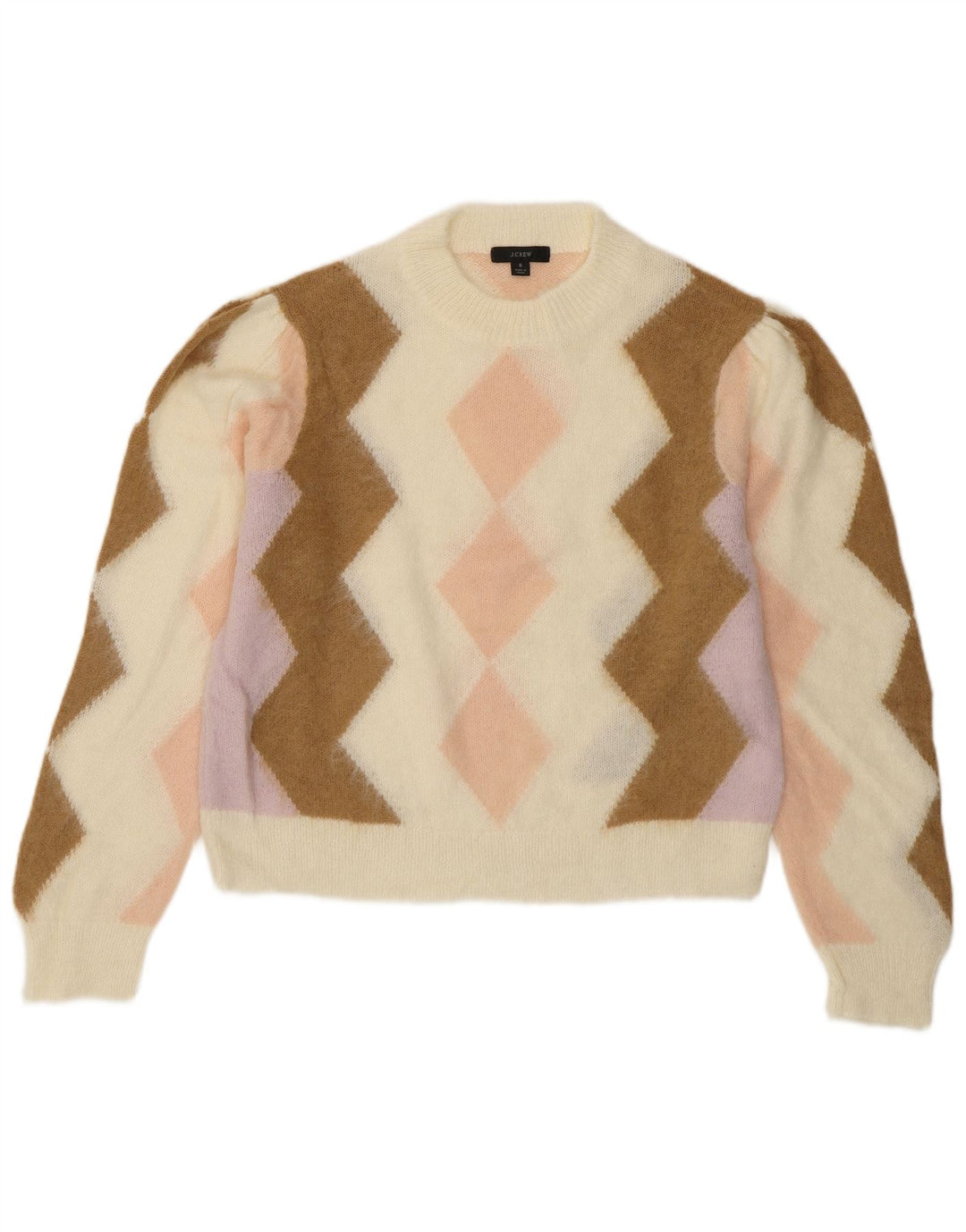 J. CREW Ženski pulover s okruglim izrezom UK 10 Small Off White