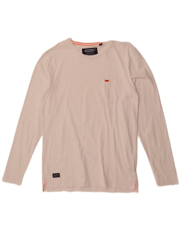 Superdry muška majica dugih rukava, veliki bijeli pamuk