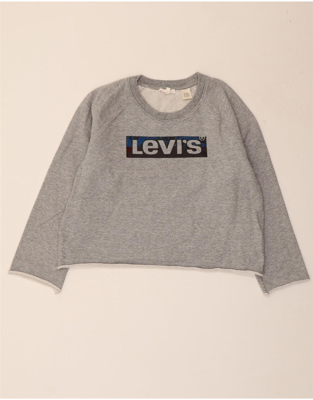 LEVI'S Ženska kratkotrajna majica s motivima UK 16 Large Grey Flected
