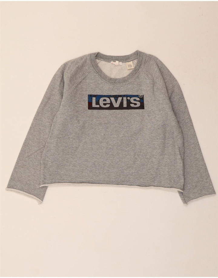 LEVI'S Ženska kratkotrajna majica s motivima UK 16 Large Grey Flected