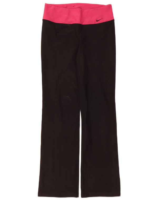 Nike Ženske Dri Fit Leggings UK 12 Medium Black Colourblock