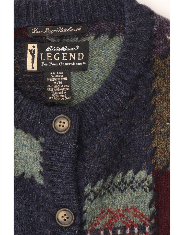 Eddie Bauer ženski kardigan pulover UK 14 srednje raznobojni patchwork