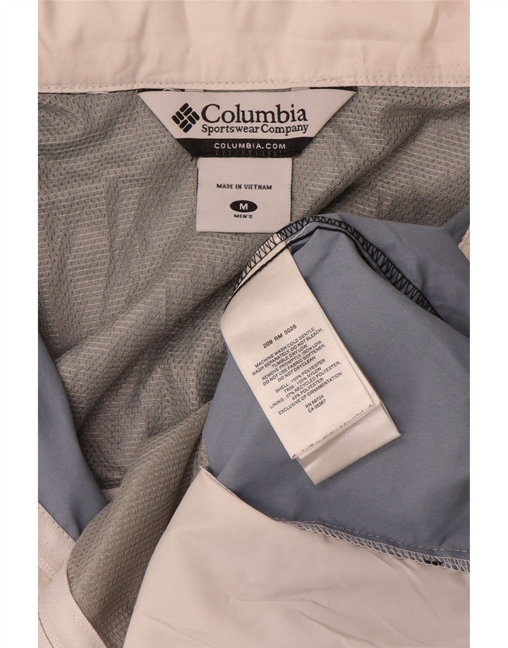 Columbia Muška kišna jakna s kapuljačom UK 38 Srednje bijeli poliester u boji