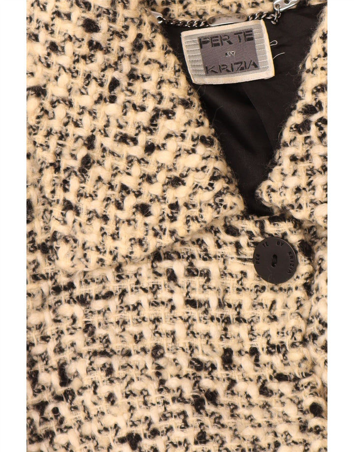 PERTE BY KRIZIA Ženski preveliki kaput veličine 21, srednje bež s pjegama