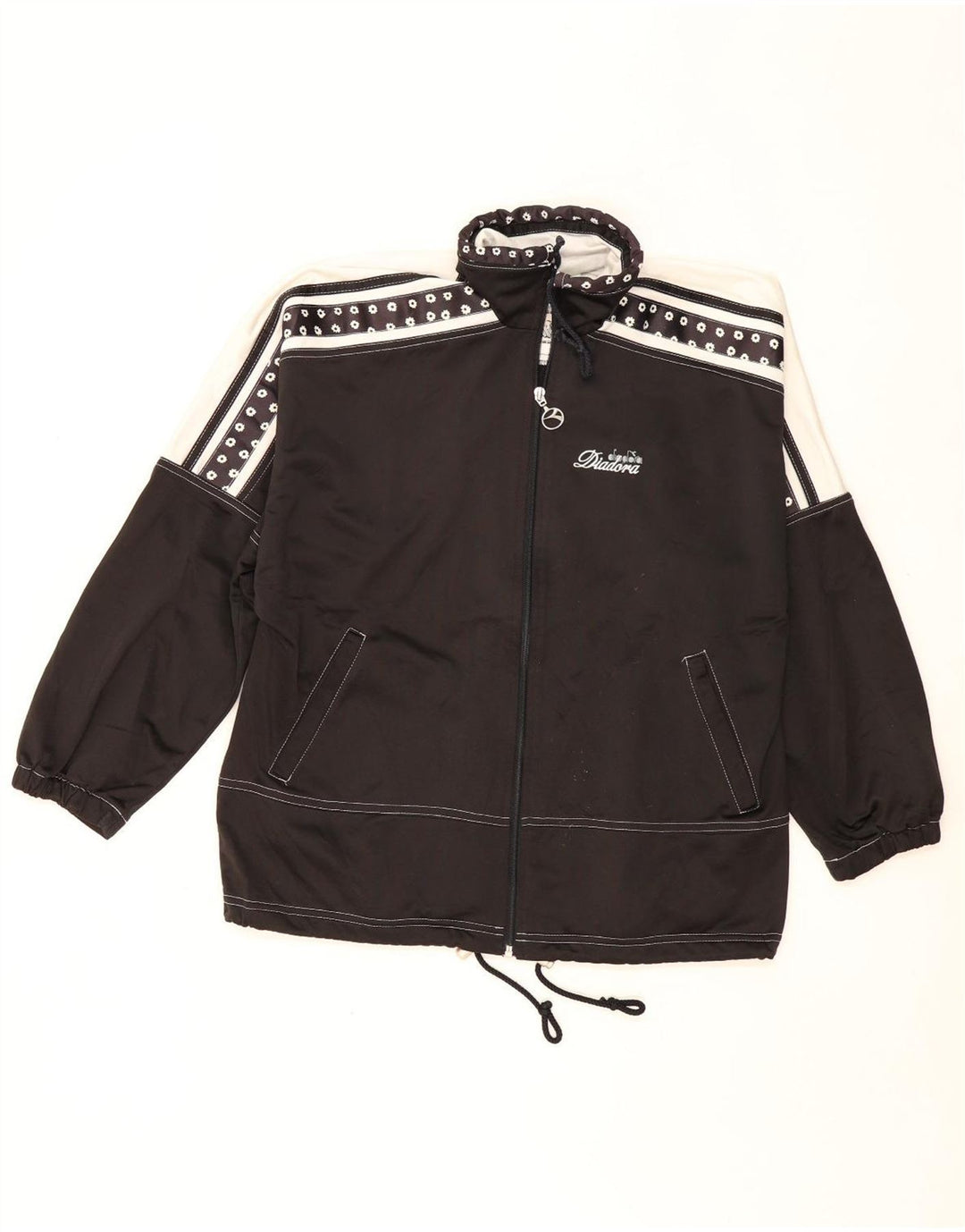 DIADORA Ženska gornja jakna trenirke s grafičkim motivima UK 10 Small Black Colourblock