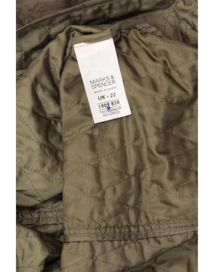 Marks & Spencer ženska prošivena jakna UK 22 3XL zeleni poliester