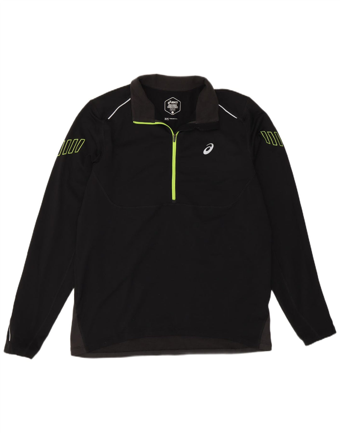 Asics muški pulover s izrezom i velikim gornjim dijelom trenirke u crnoj boji