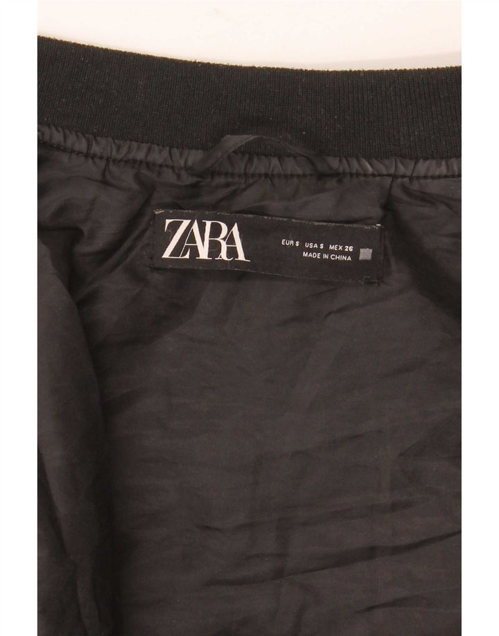 Zara ženska prevelika prošivena jakna UK 10 Mala crna