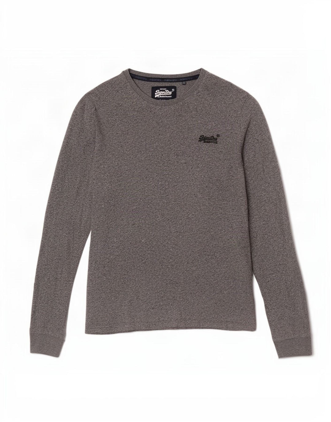 Superdry muška majica dugih rukava, srednje sivi flekasti pamuk