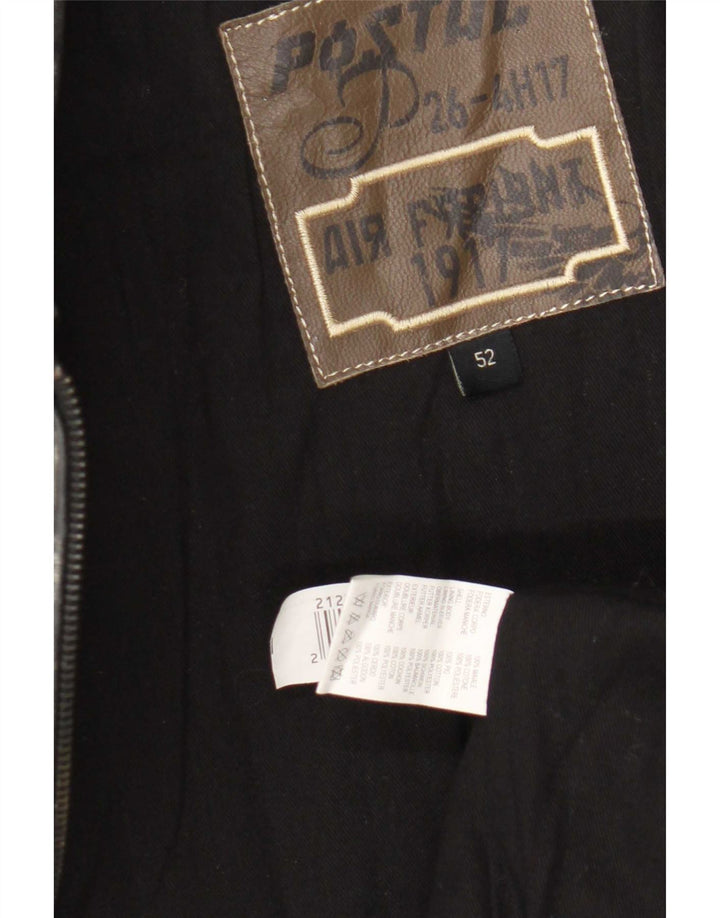 Vintage muška kožna jakna IT 52 XL crna