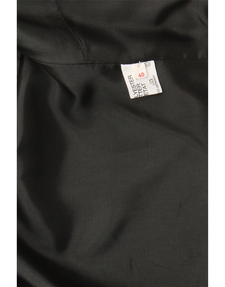 VINTAGE Womens 1/2 Sleeve Bolero Top EU 40 Medium Black Polyester Vintage Vintage and Second-Hand Vintage from Messina Hembry 