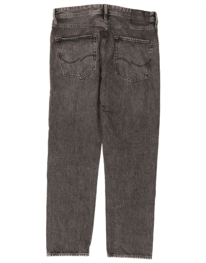 Jack & Jones muške ravne traperice W32 L32 sivi pamuk