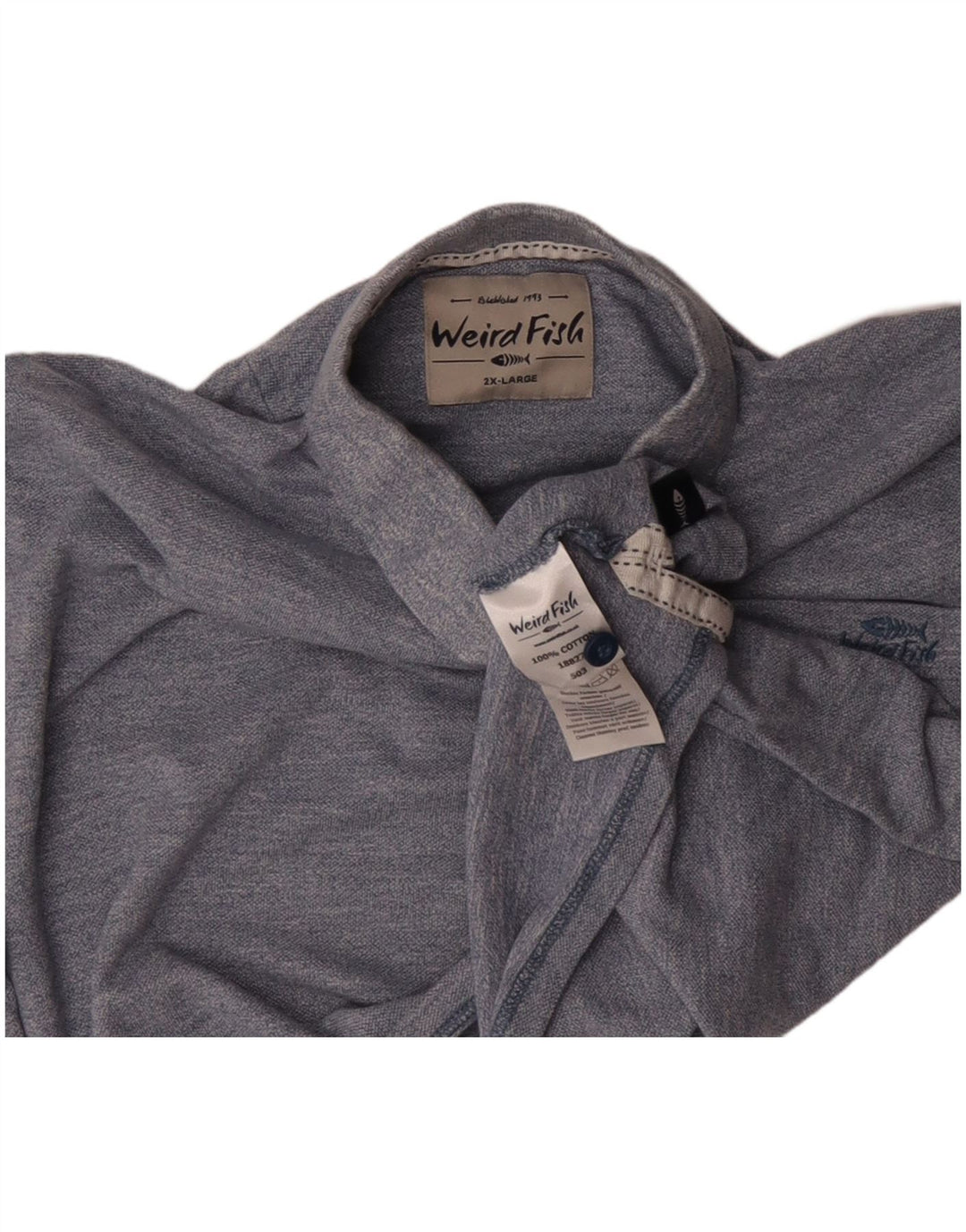 WEIRD FISH Muška polo majica 2XL plavi pamuk