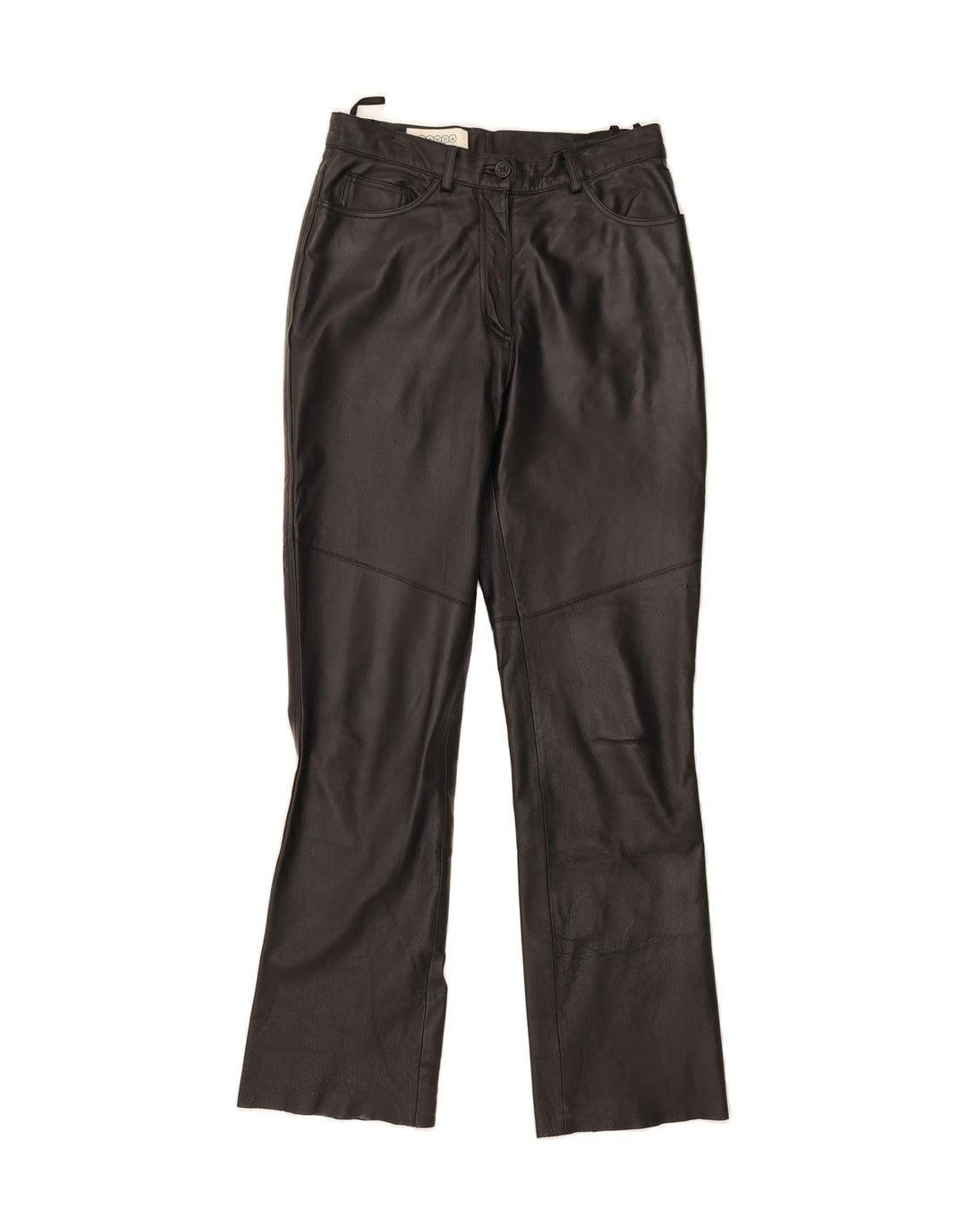 CANDA Womens Straight Leather Trousers EU 38 Medium W28 L31 Black Leather Vintage Canda and Second-Hand Canda from Messina Hembry 