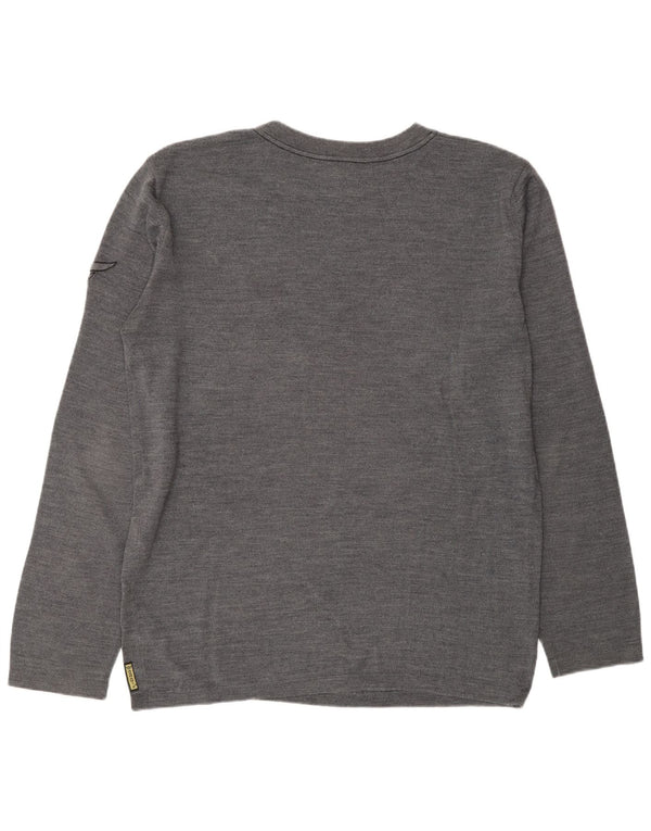 ARMANI JEANS Muški pulover s okruglim izrezom 2XL siva vunena