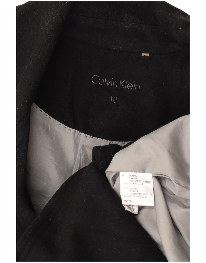 Calvin Klein ženski kaput u grašak US 10 veliki crni vuneni