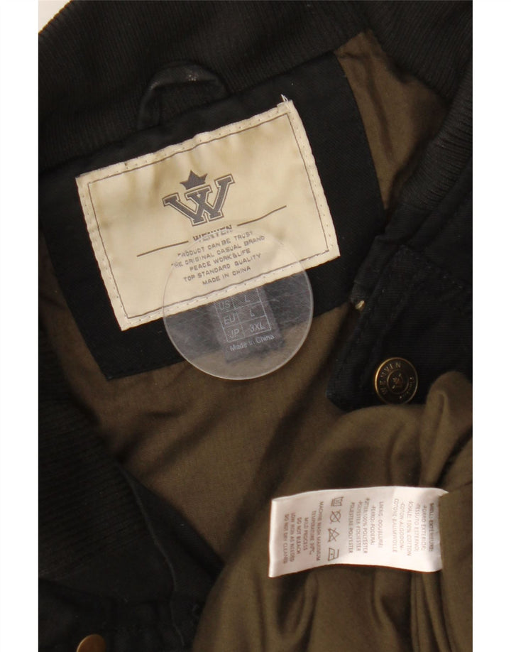 WENVEN muška pomoćna jakna UK 40 velika crna pamuk