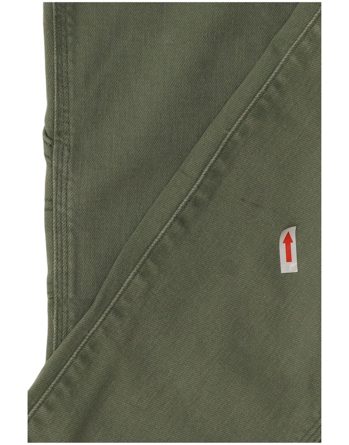 LEVI'S Ženske 724 kratke ravne traperice visokog struka W25 L25 Zeleni pamuk