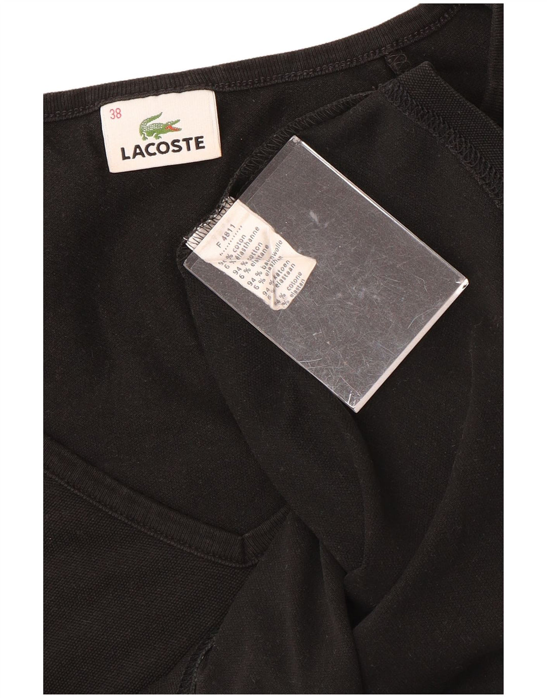 LACOSTE Ženska majica kratkih rukava Veličina 38 srednje crni pamuk