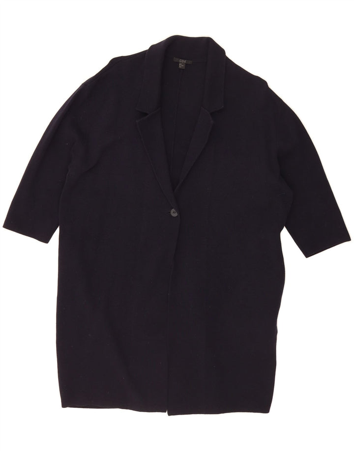 COS Womens Longline Oversized Cardigan Sweater UK 10 Small Navy Blue Vintage Cos and Second-Hand Cos from Messina Hembry 