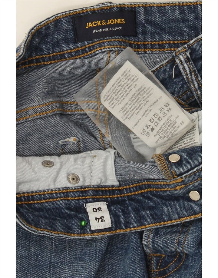 JACK & JONES Muške uske traperice W34 L30 Plavi pamuk