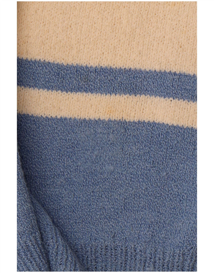 VINTAGE muški džemper s V-izrezom, velika plava boja