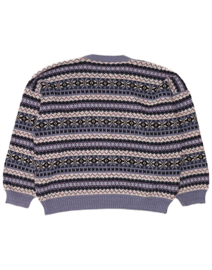 Vintage ženski džemper s okruglim izrezom UK 18 XL Višebojni Fair Isle