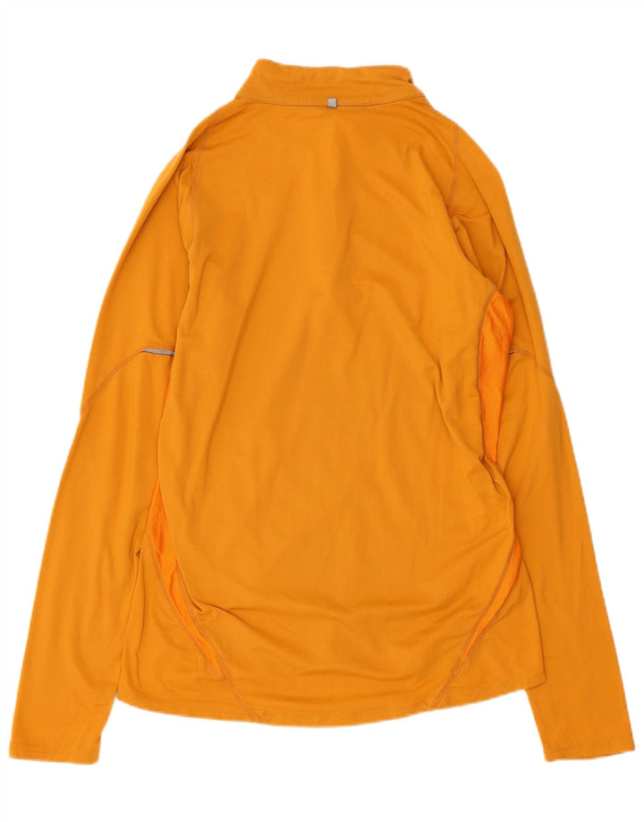 NIKE Ženska trenirka Dri Fit Zip Neck Pulover Top UK 10 Small Yellow