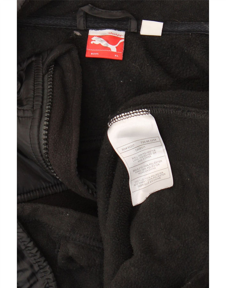 Puma Boys Graphic flis jakna 13-14 godina XL crna poliester
