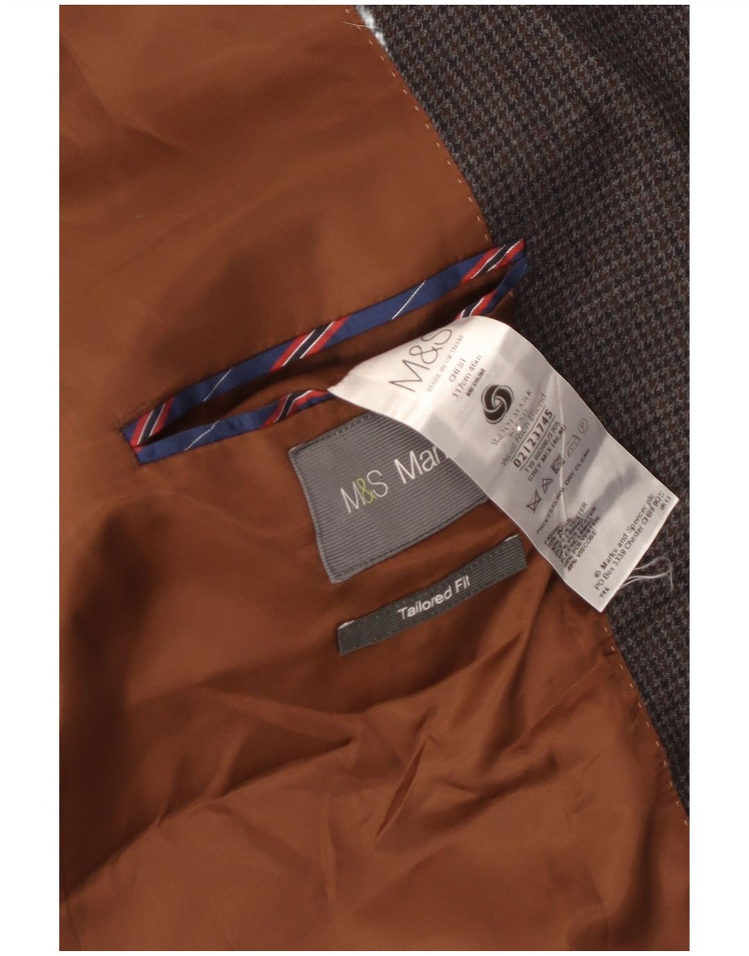 Marks & Spencer muška krojena sako jakna UK 46 3XL siva houndstooth