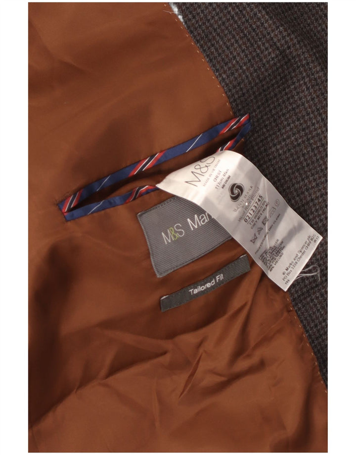 Marks & Spencer muška krojena sako jakna UK 46 3XL siva houndstooth