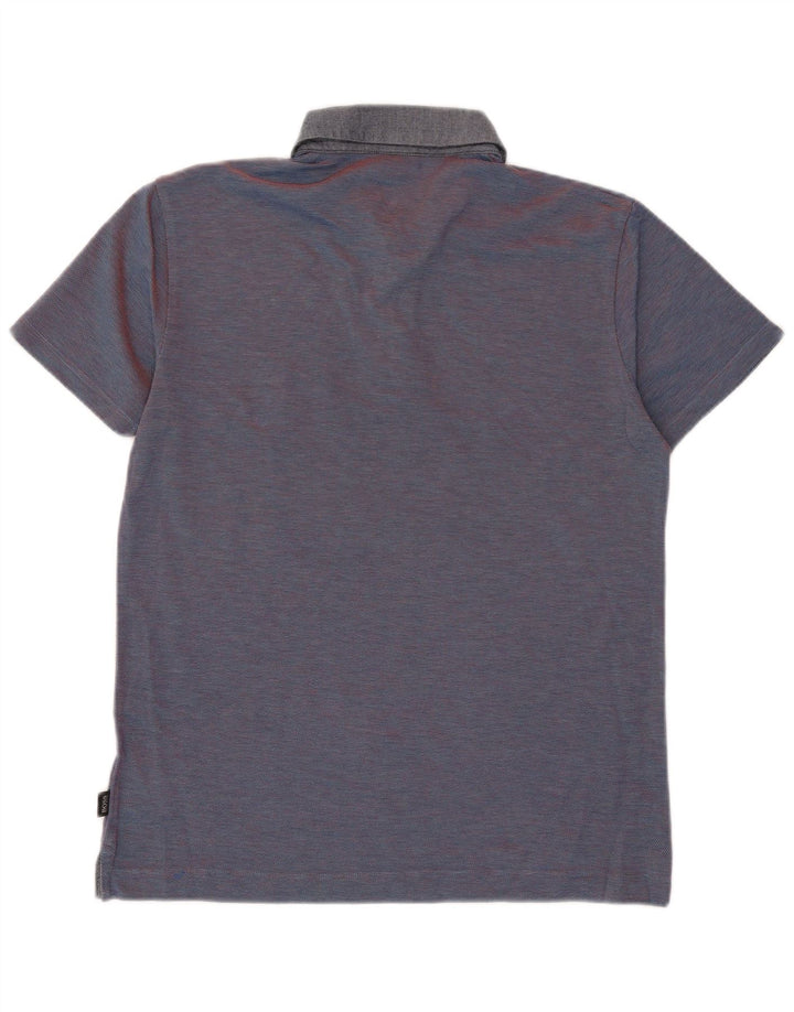 Hugo Boss muška pripijena polo majica velikih tamnoplavih prugastih pamuka