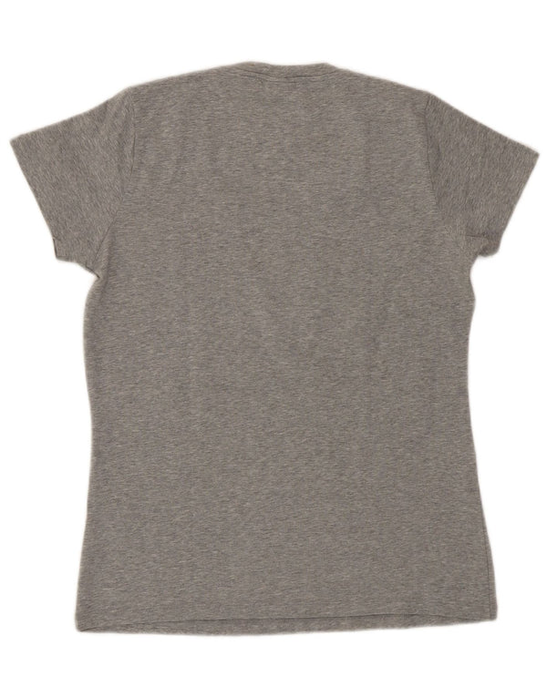 Trussardi Jeans Ženska grafička majica kratkih rukava UK 14 Large Grey Cotton