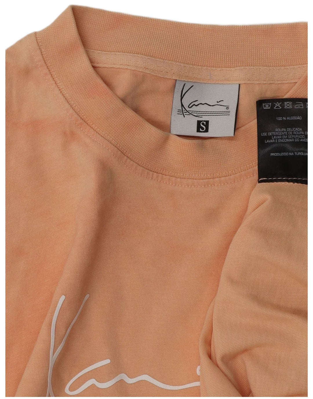 KARL KANI Muška majica kratkih rukava s grafikama Mala ružičasta boja za kravatu Pamuk