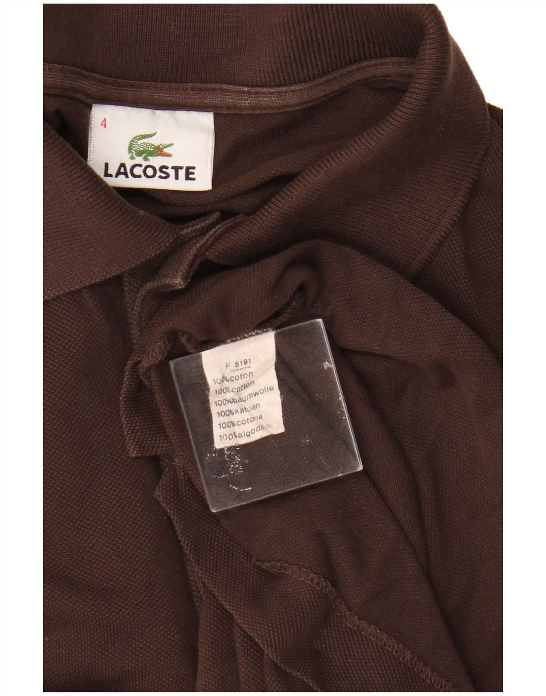 Lacoste muška polo majica veličine 4, srednje smeđi pamuk