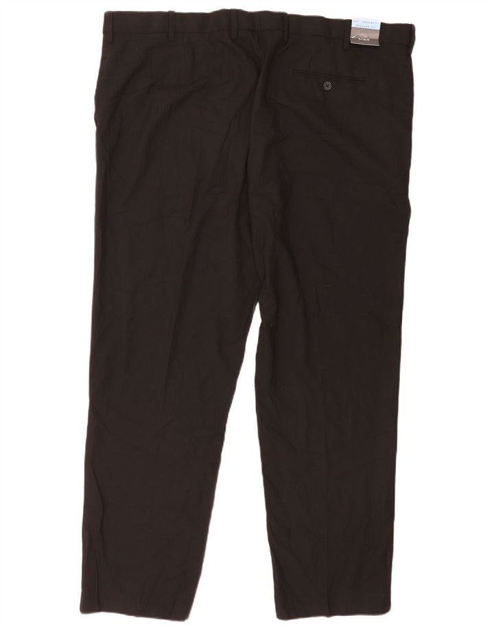 Marks & Spencer muške chino hlače standardnog kroja W44 L31 crni poliester