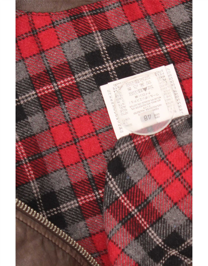 Vintage ženska kožna jakna IT 48 XL smeđa