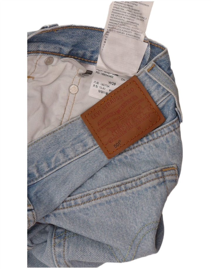 Levi's ženske kratke traper hlače 501 W28 srednje plavi pamuk