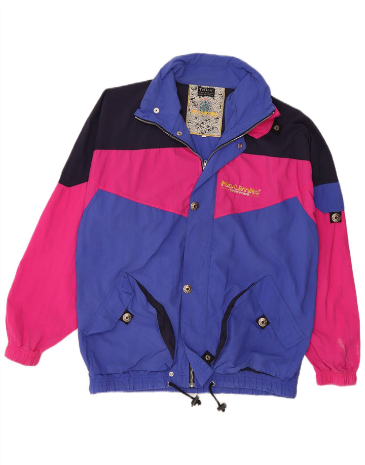 Vintage muška jakna vjetrovka UK 38 srednje plava poliamidna boja