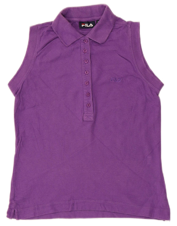 Fila ženska polo majica bez rukava UK 12 srednje ljubičasta pamuk
