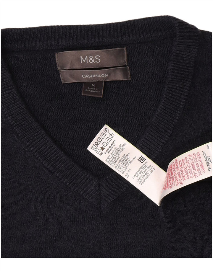 Marks & Spencer muški džemper s V-izrezom srednje tamnoplave akrilne boje