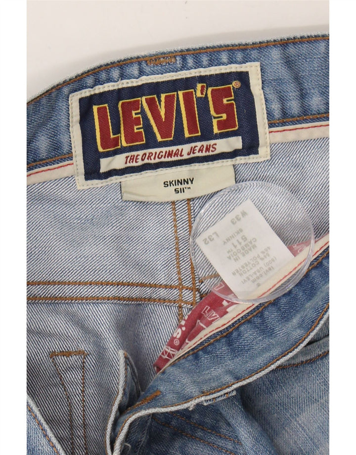 LEVI'S Mens 511 Skinny Jeans W33 L32 Blue Cotton Vintage Levi's and Second-Hand Levi's from Messina Hembry 