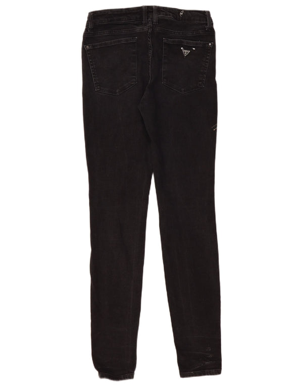 Guess Womens Skinny Jeans W29 L31 Black Cotton